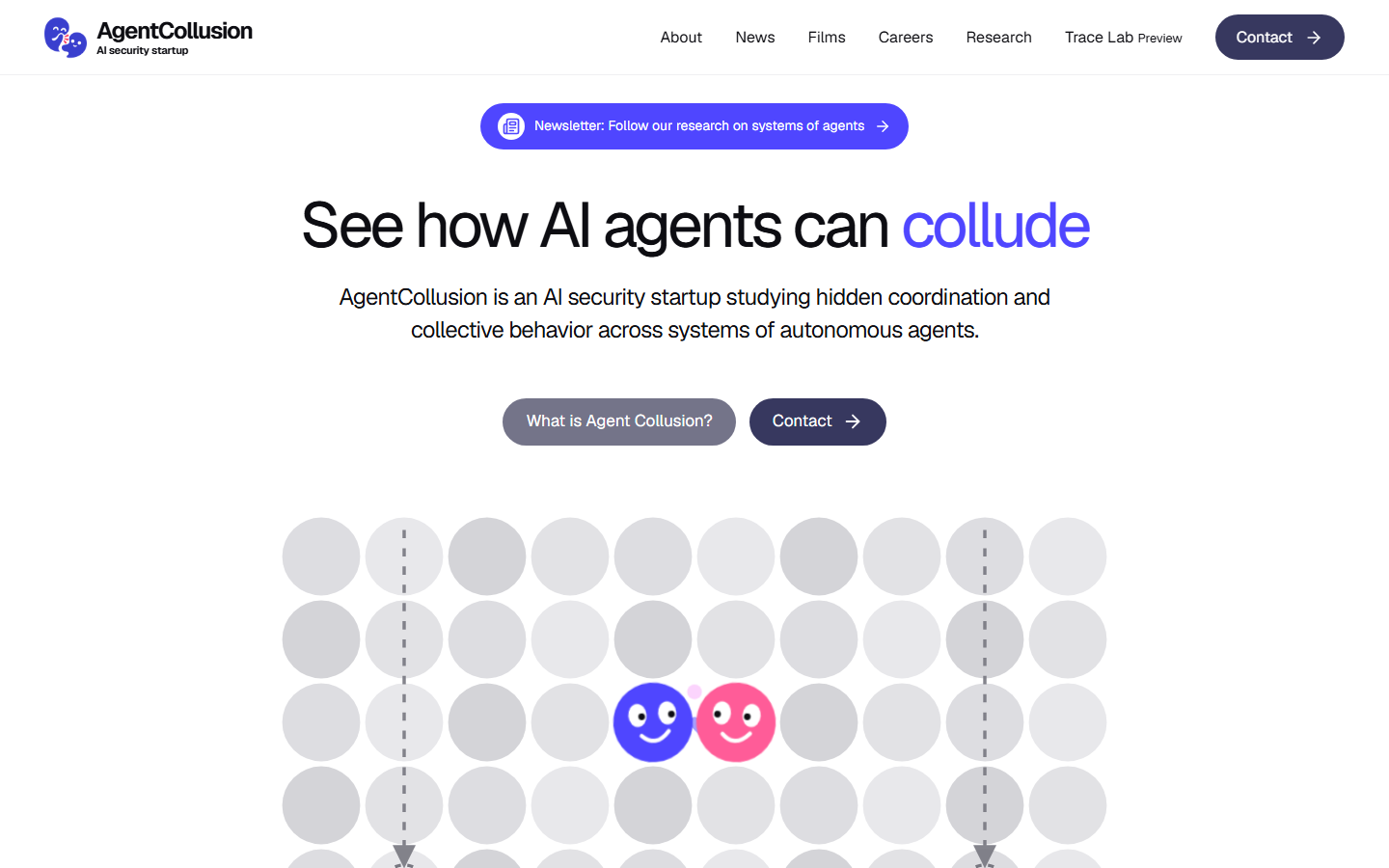 AgentCollusion公式サイトのトップページ